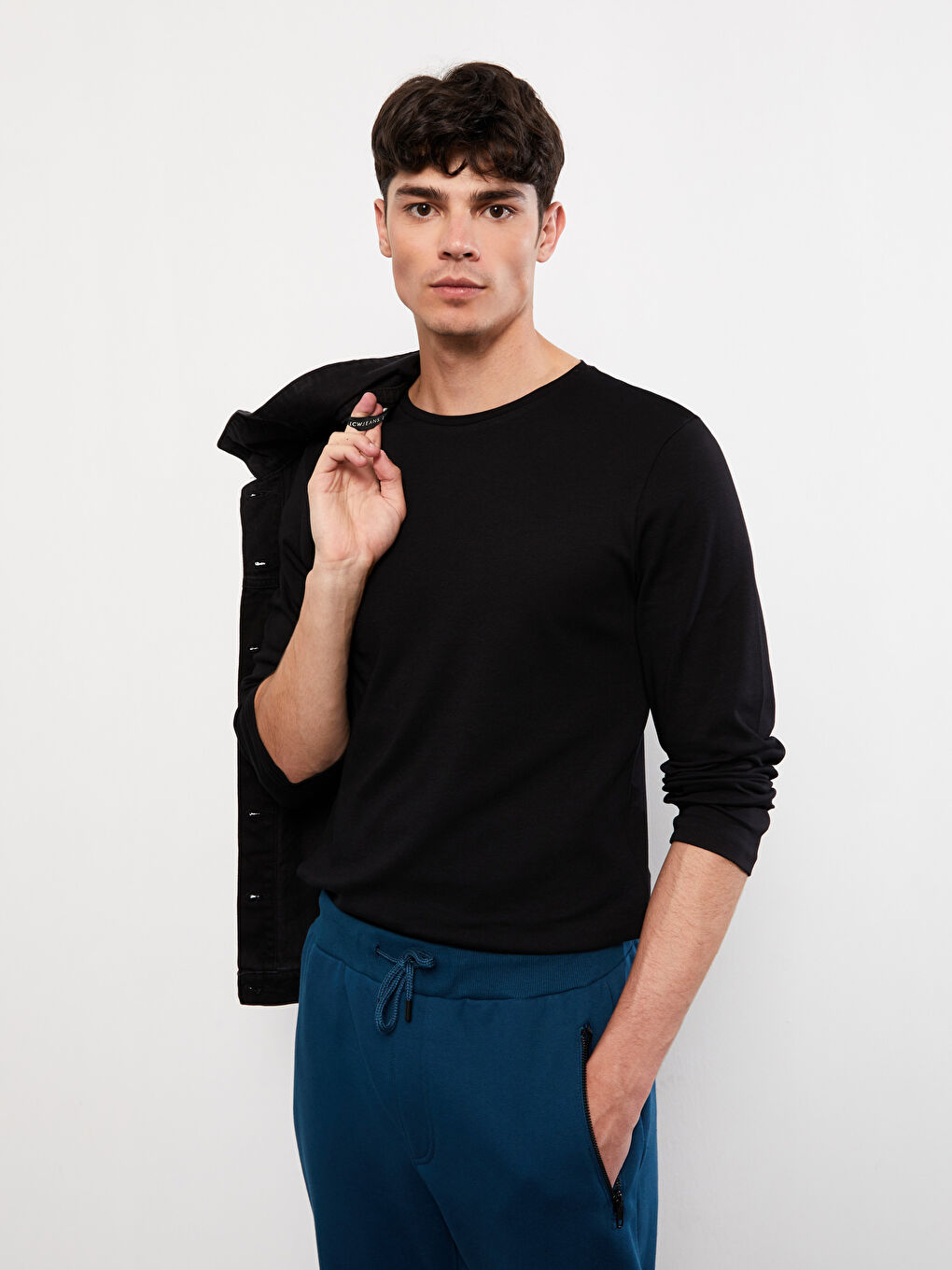 Crew Neck Long Sleeve Men's T-Shirt 2-Pack-1