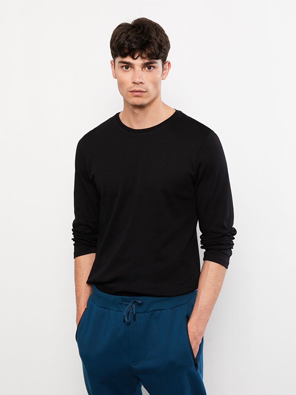 Crew Neck Long Sleeve Men's T-Shirt 2-Pack-3