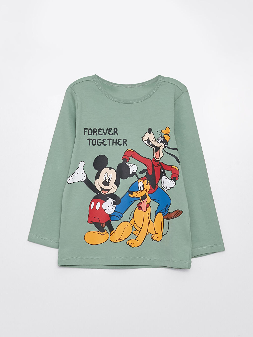 LCW baby Crew Neck Long Sleeve Mickey Mouse Printed Baby Boy Pyjama Set -W2DU40Z1-SRZ