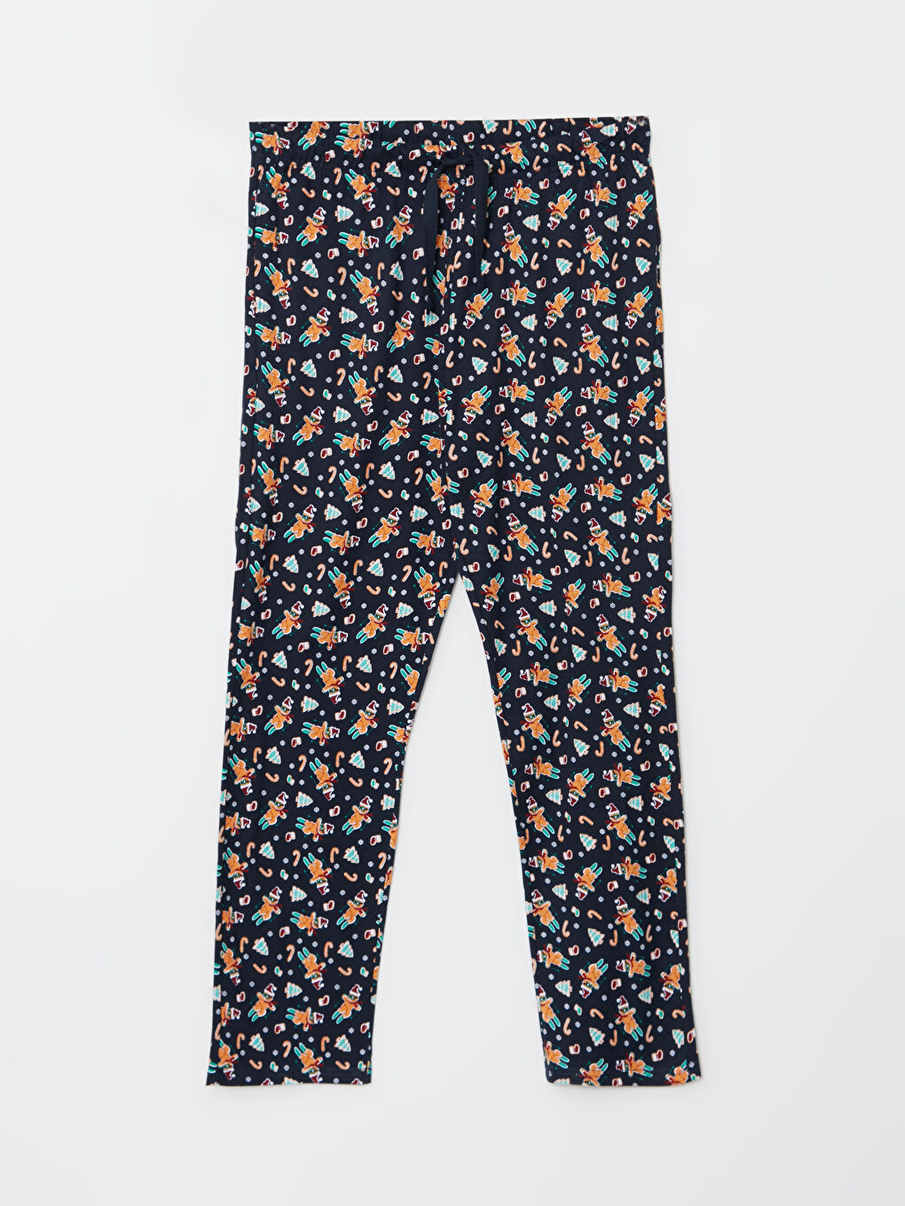 LC WAIKIKI Lacivert Standart Kalıp Yılbaşı Temalı Erkek Pijama Takımı - 7