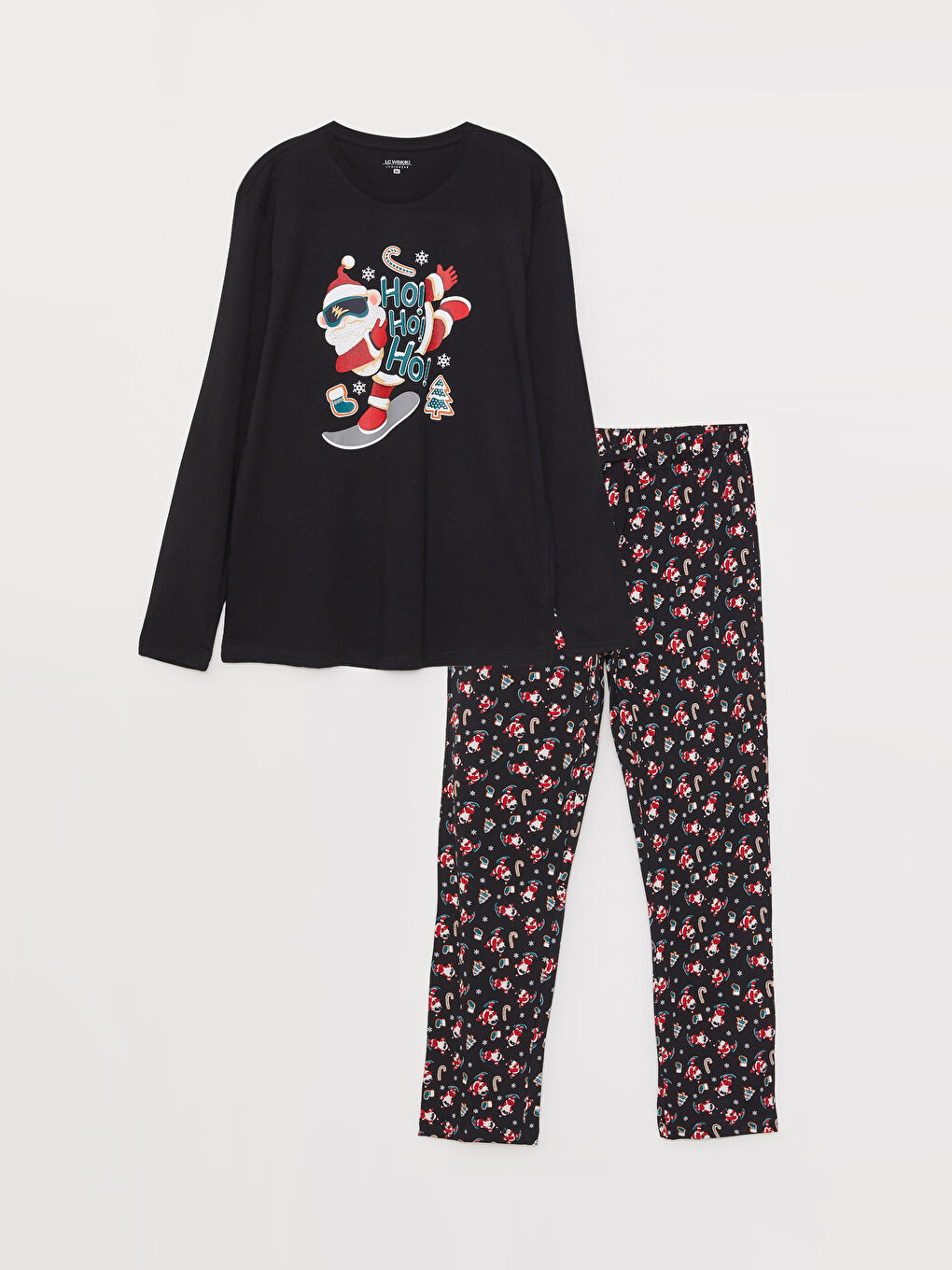 LC WAIKIKI Standard Fit Neujahrsthema Pyjama-Set für Herren -W2DU62Z8-LQJ