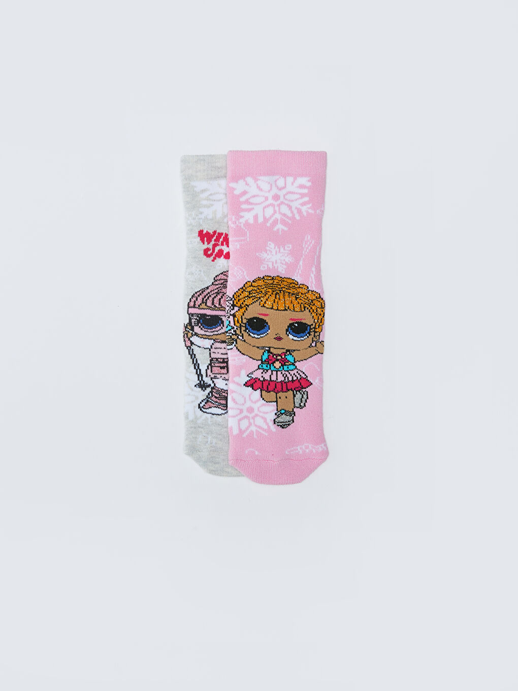 LCW Kids LOL Surprise OMG Licensed Girls' Towel Socks 2 Pack -W2DU68Z4-G8E