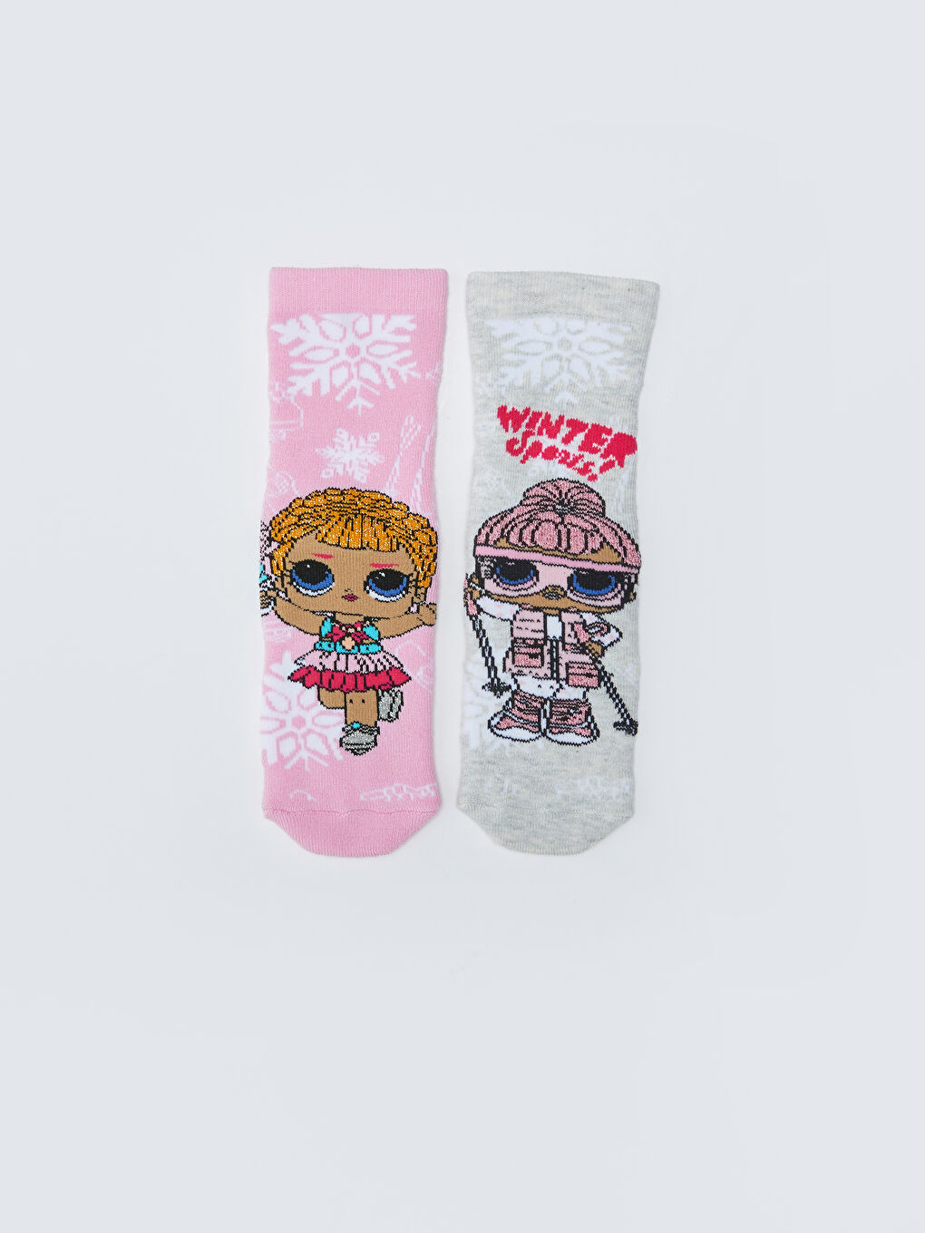 LCW Kids LOL Surprise OMG Licensed Girls' Towel Socks 2 Pack -W2DU68Z4-G8E