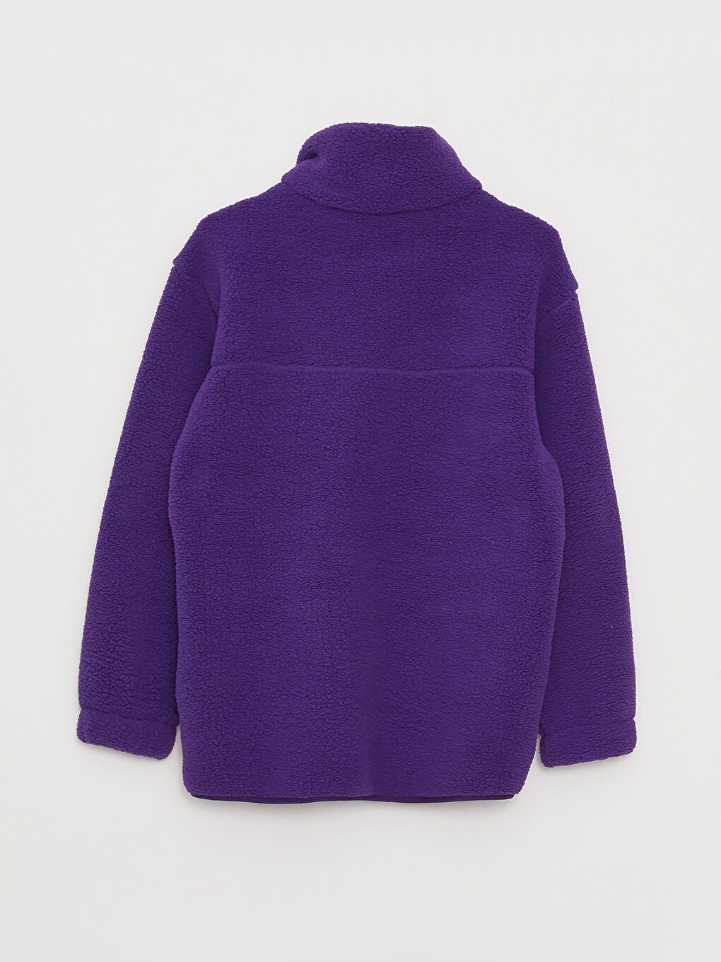 Mor Dik Yaka Kadın Spor Hırka-6