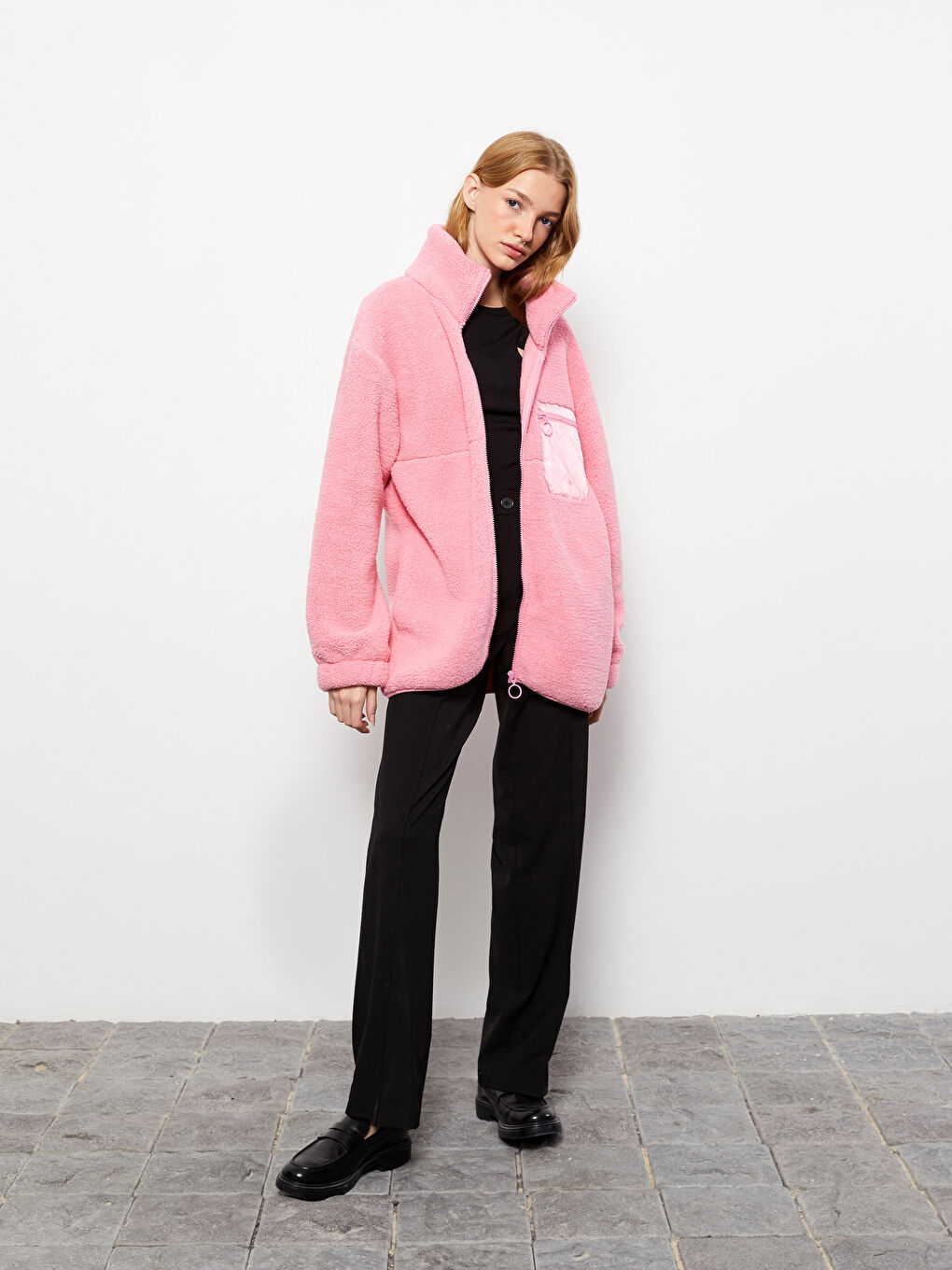 Turtle Neck Women's Sports Cardigan-2