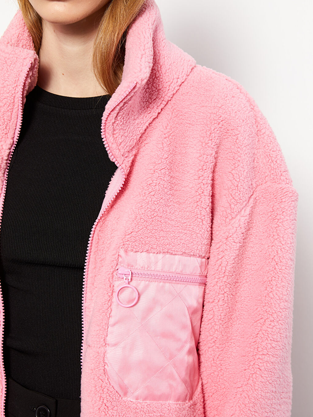 Turtle Neck Women's Sports Cardigan-3