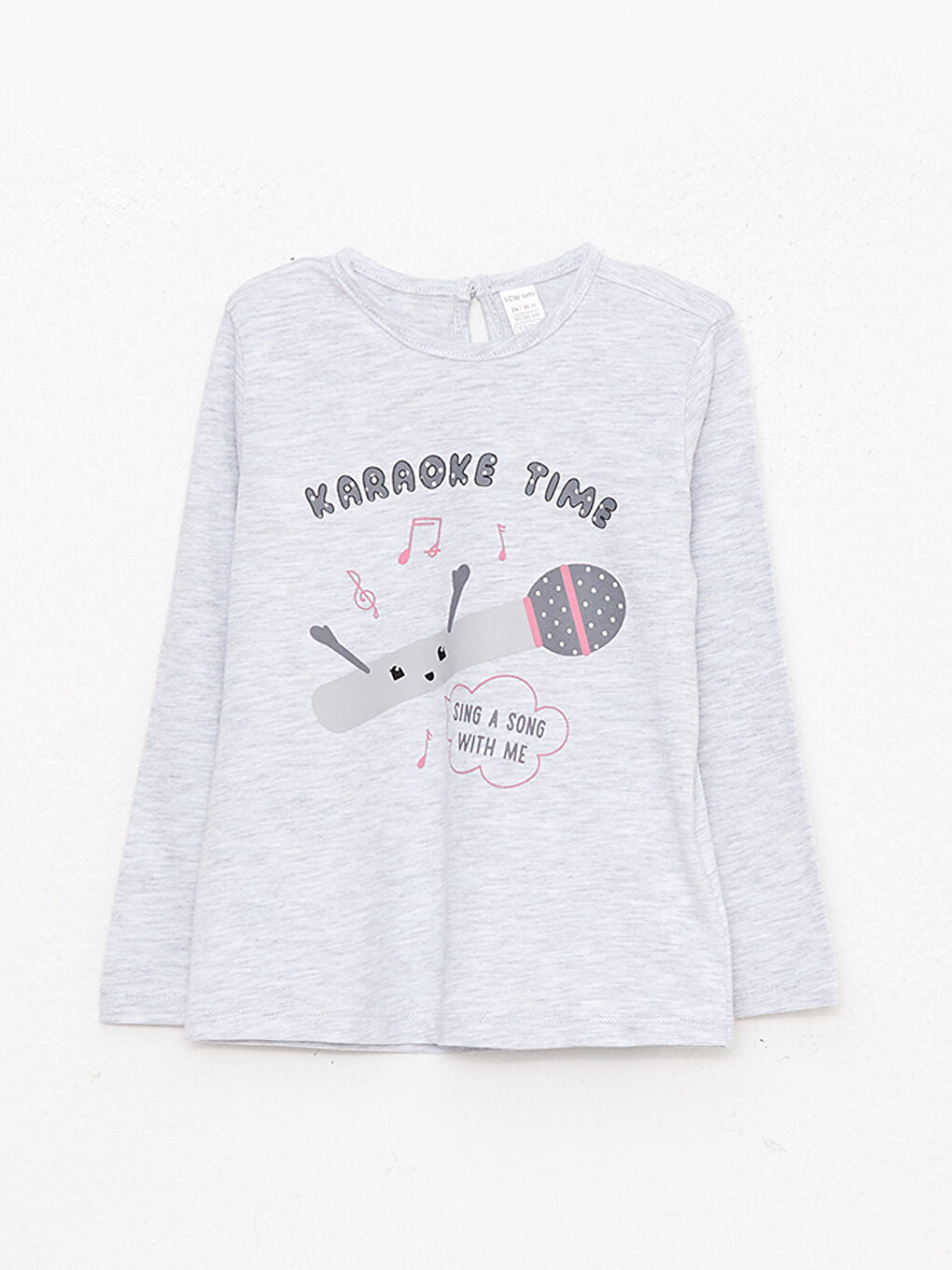 T-shirt pour Bébé Filles à Manches Longues Imprimé avec Col Rond