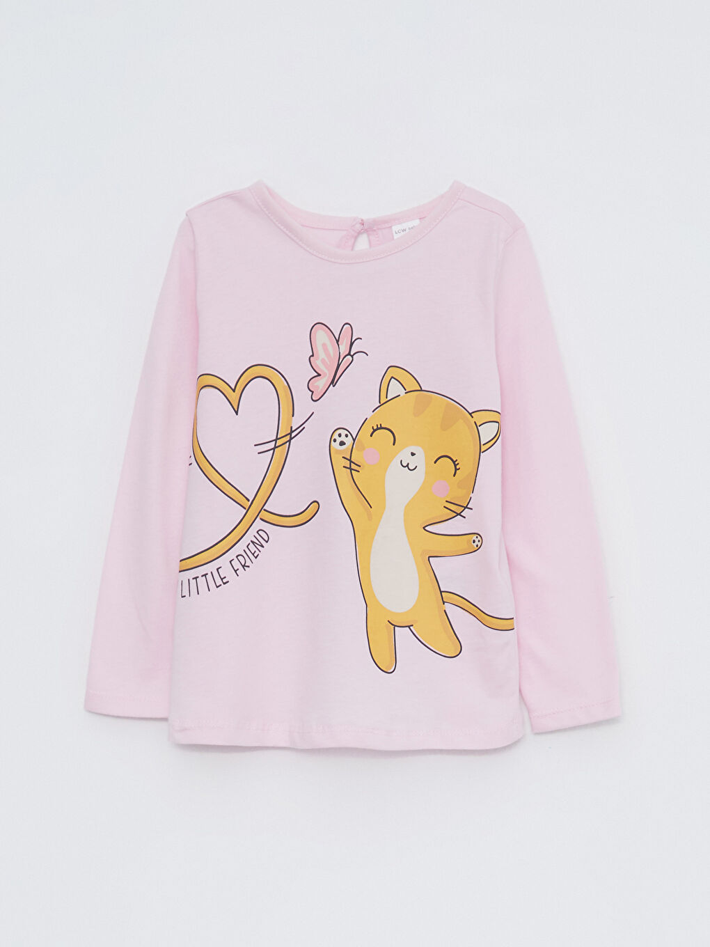 LCW ECO Crew Neck Long Sleeve Printed Baby Girls' T-Shirt -W2DU82Z1-FXK