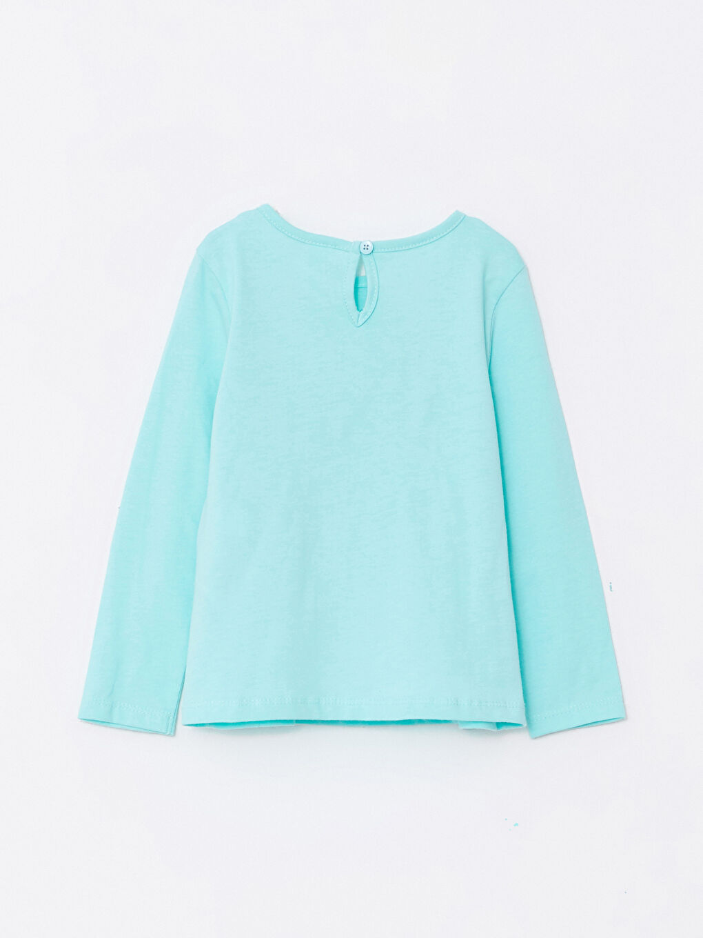 Crew Neck Long Sleeve Printed Baby Girls' T-Shirt-1