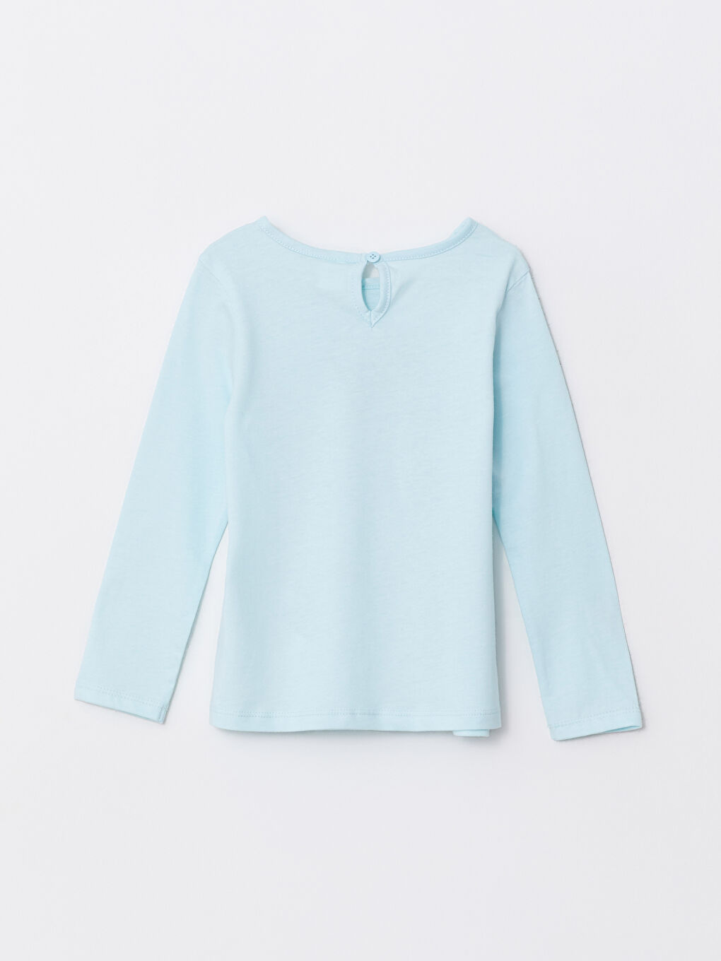 Mavi Bisiklet Yaka Uzun Kollu Baskılı Kız Bebek Tişört-1