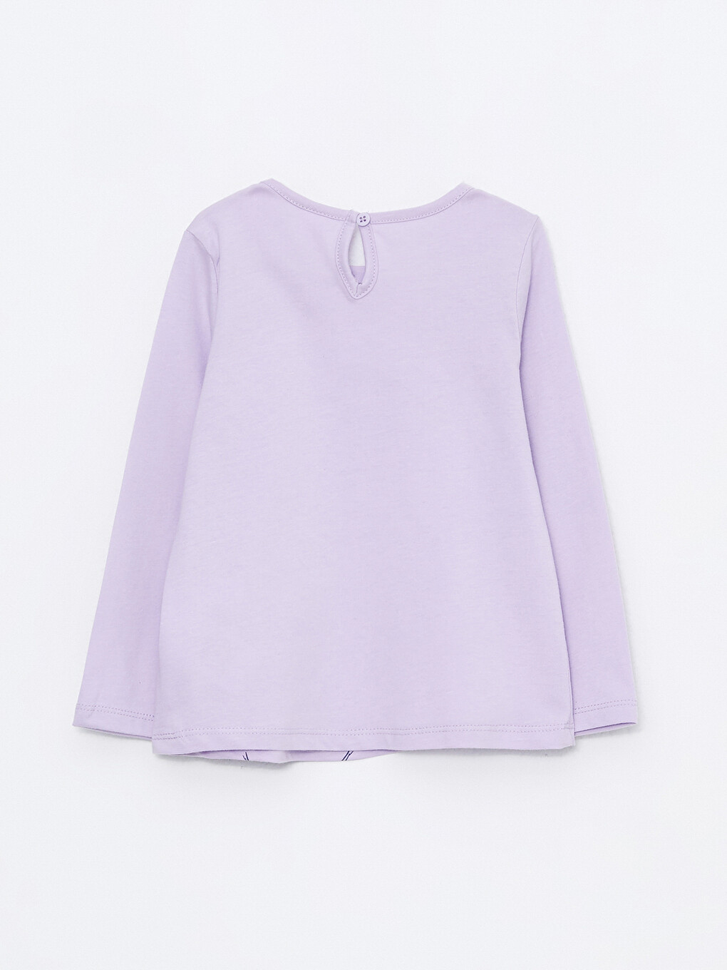 Crew Neck Long Sleeve Printed Baby Girls' T-shirt-1