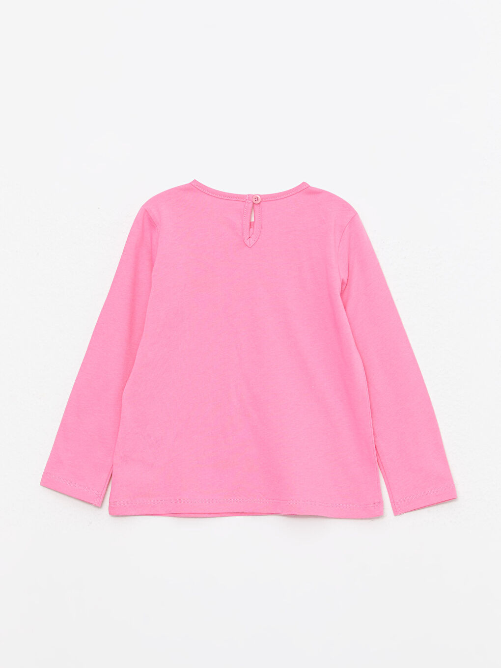 Bisiklet Yaka Uzun Kollu Baskılı Kız Bebek Tişört-1