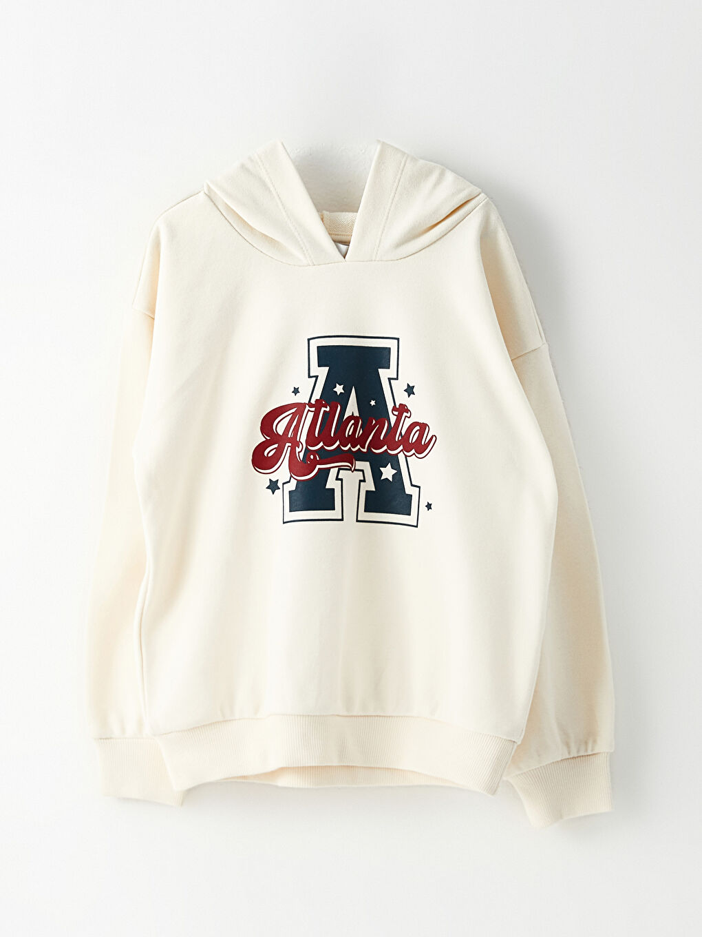 LCW Kids Hooded Printed Long Sleeve Girls' Sweatshirt -W2DU89Z4-FRC