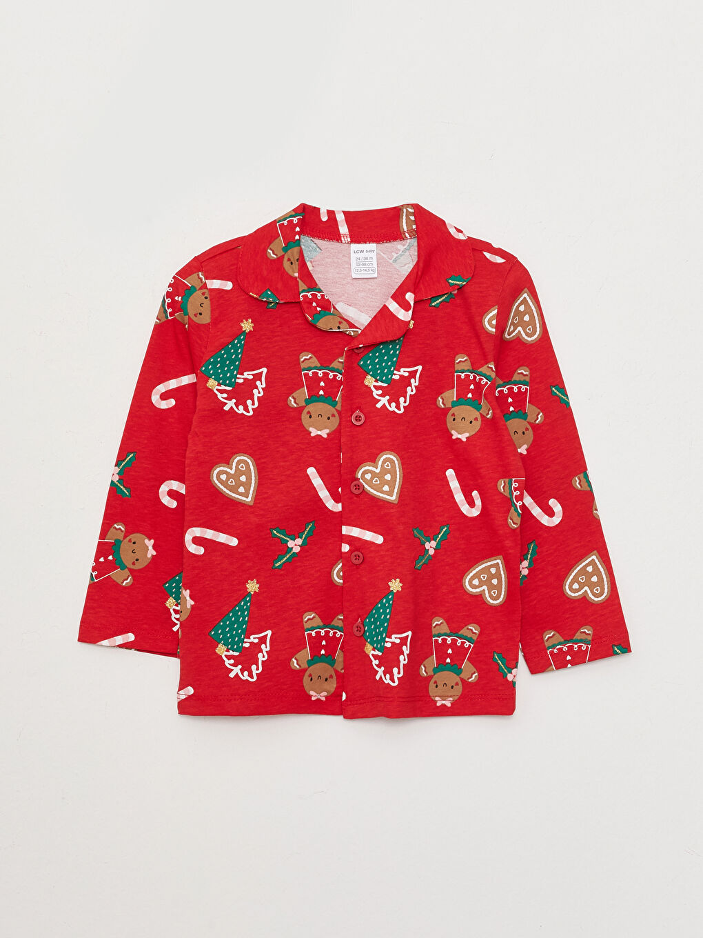 Guler Polo Pijama cu Mânecă Lungă Tematică de Crăciun Bebeluș Fete Set de 2 Pijamale-1