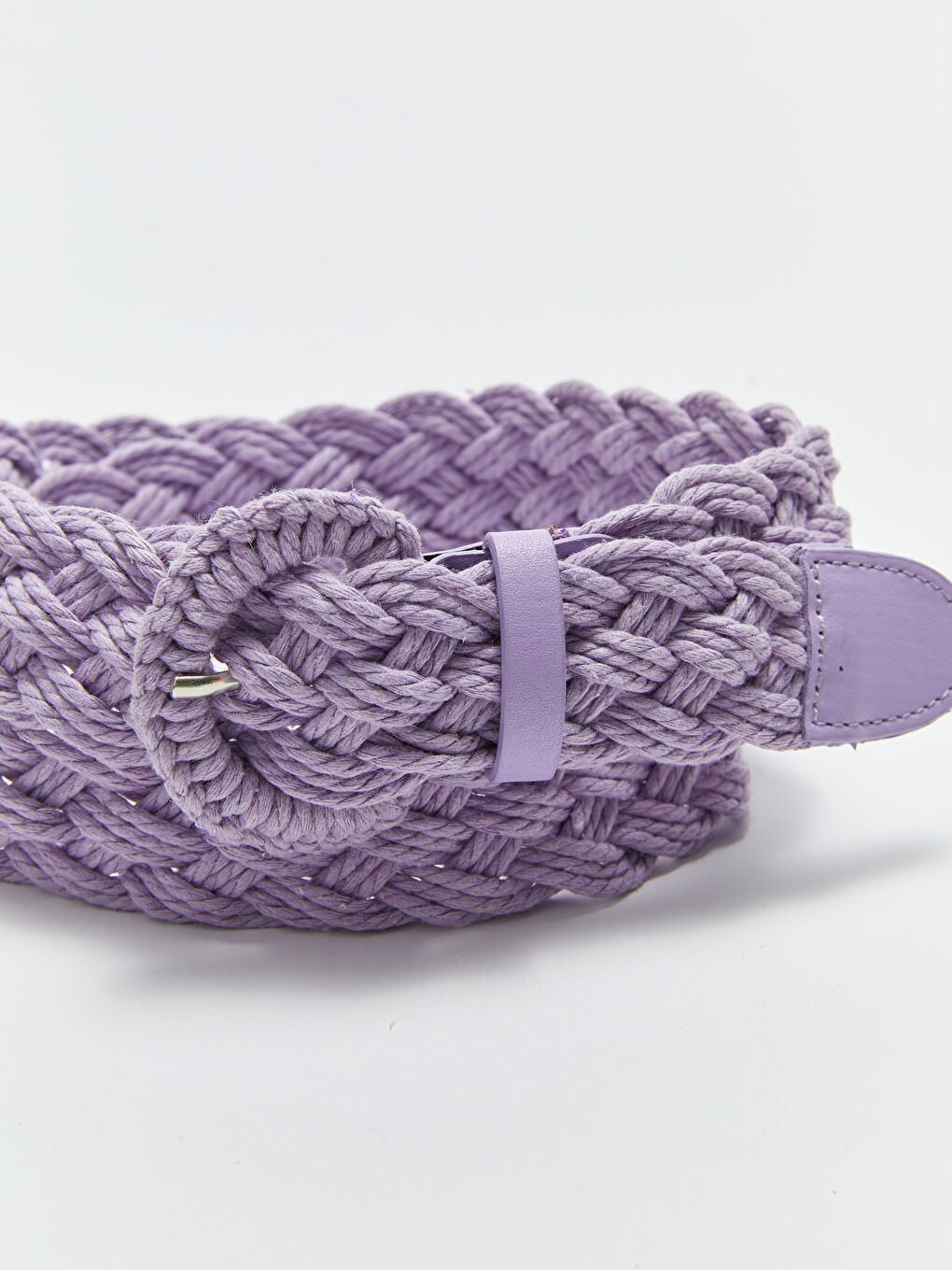 Lila Örgü Desenli Kadın Kemer-3