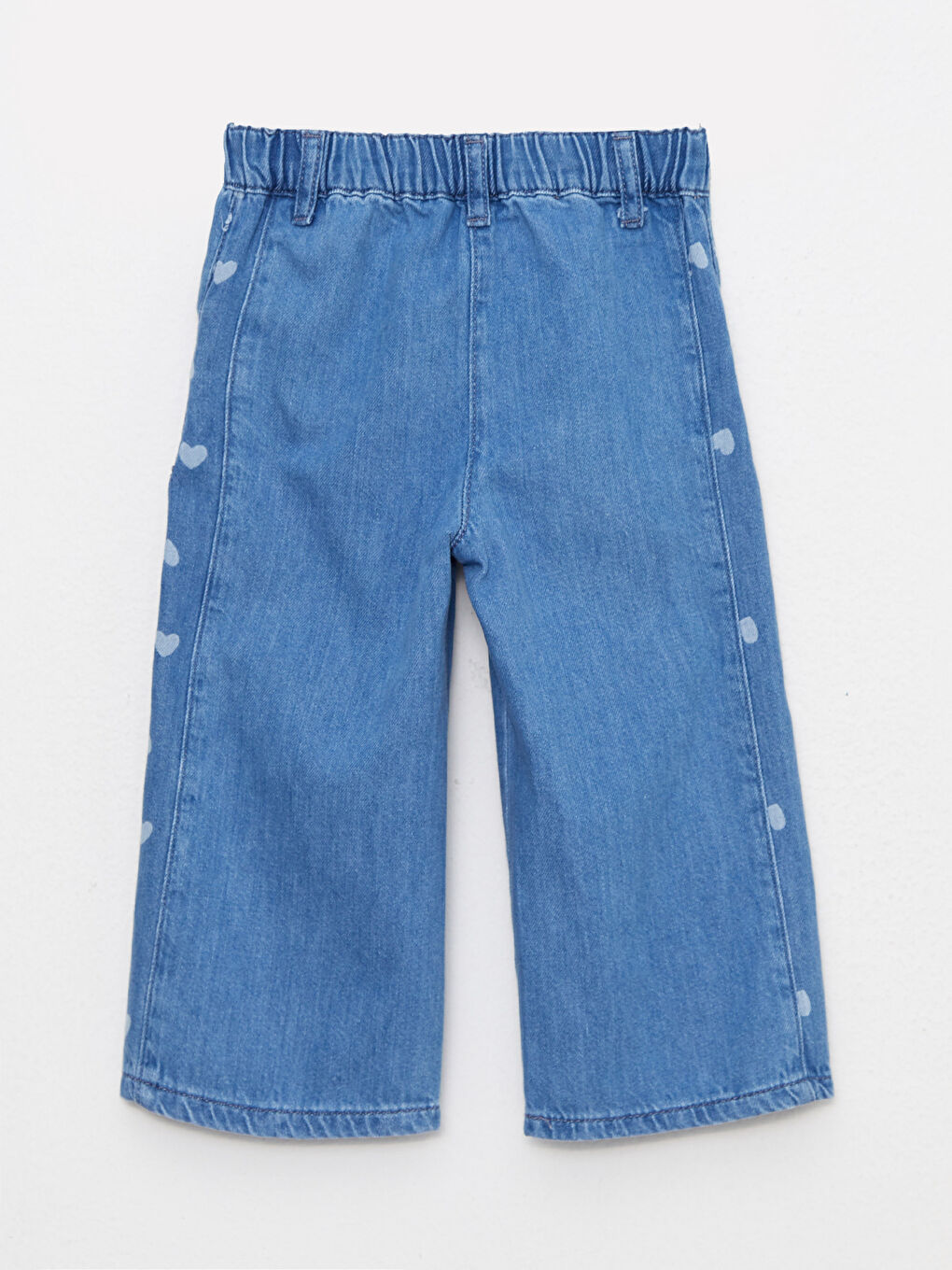 Elasticated Waist Printed Baby Girls' Jeans-1