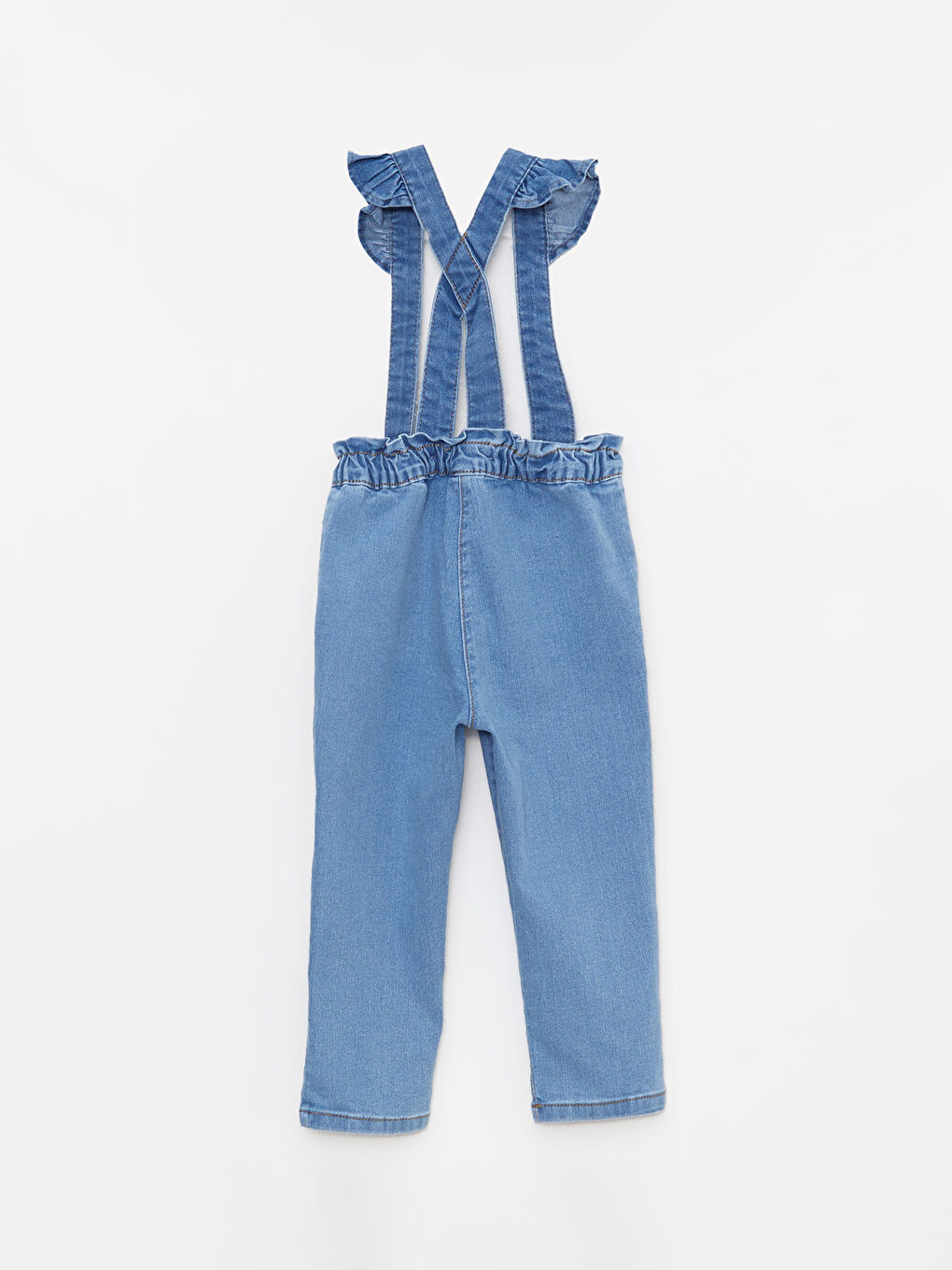 İndigo Beli Lastikli Basic Kız Bebek Jean Pantolon-1