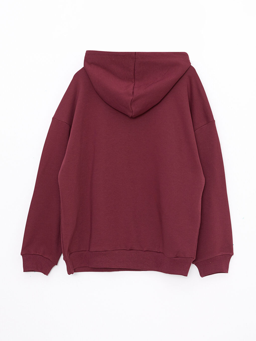 LCW Vision Bordo Kapüşonlu Baskılı Uzun Kollu Kadın Sweatshirt - 1