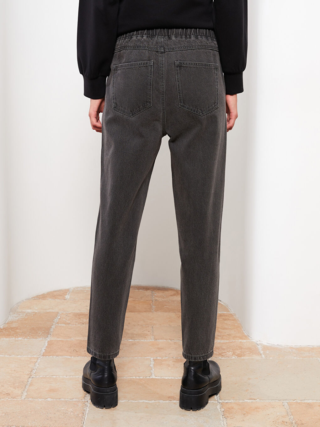 LCW Modest Women's Standard Fit Regular Denim Trousers -W2DV86Z8-GRD
