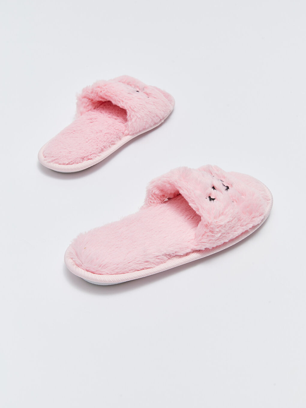 Single Band Plush Girls' Indoor Slippers-4