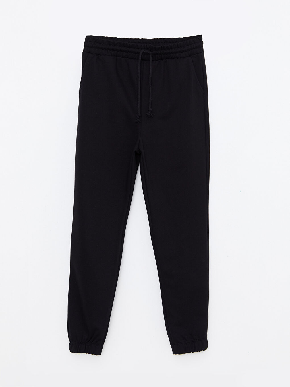 Women's Elasticated Waist Plain Jogger Sweatpants-5