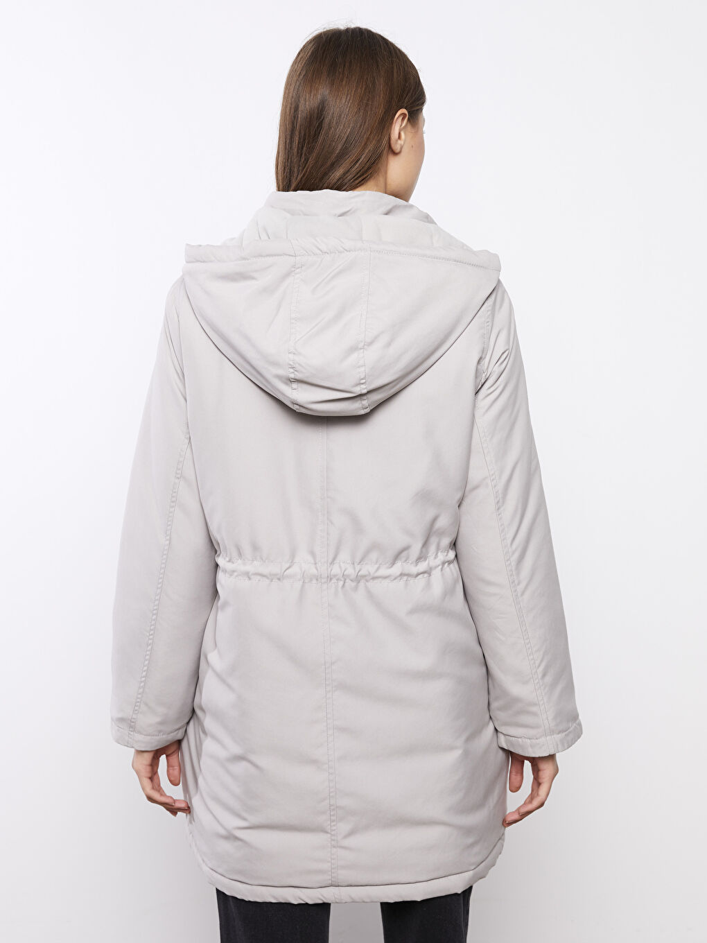 Mit Kapuze Regulär Langarm Damen Parka-5
