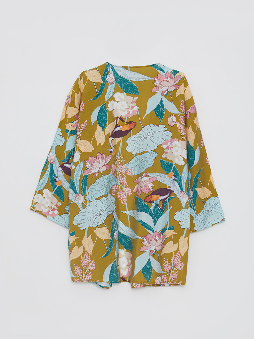 Shawl Collar Floral Women's Kimono-6
