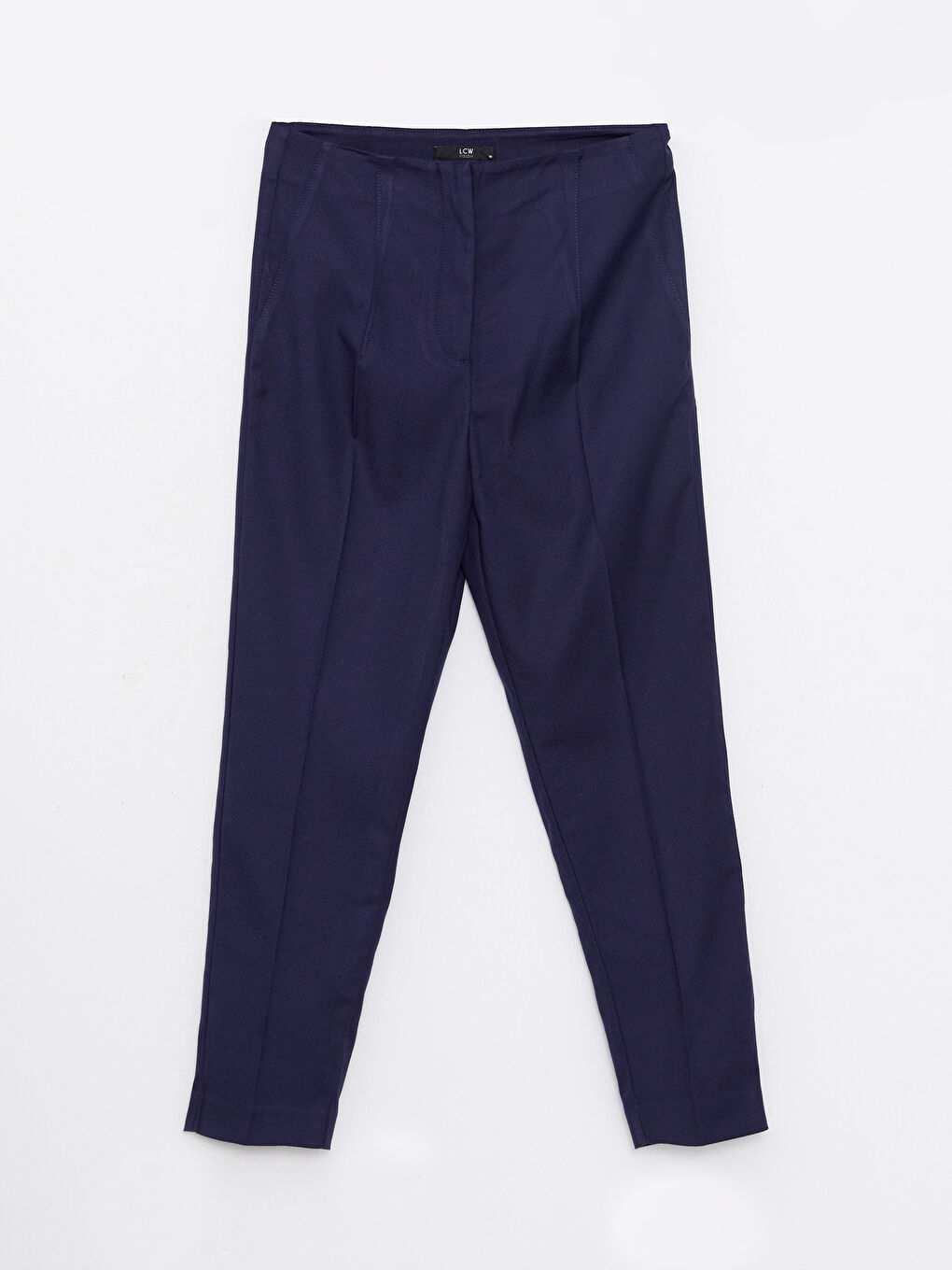 Lacivert Kadın Standart Fit Düz Pantolon-5