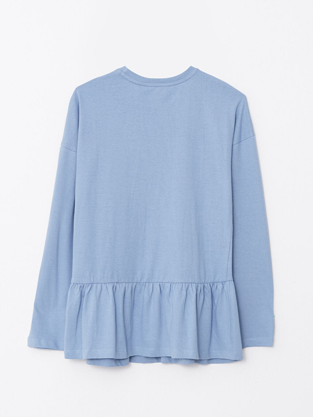 Tricou gravide din bumbac, guler rotund, mânecă lungă, simplu-6