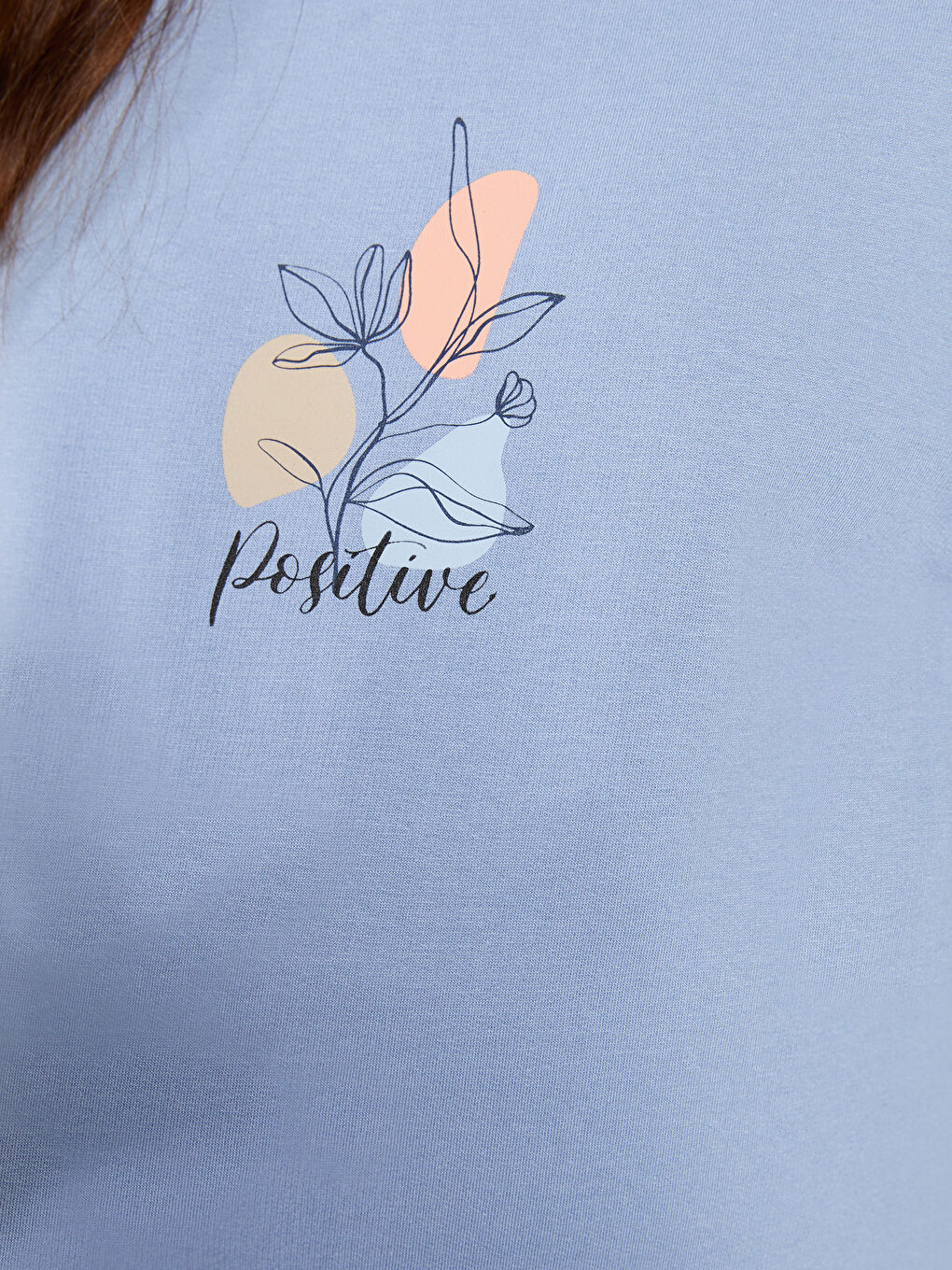 Tunică tip hanorac imprimată cu mânecă lungă și guler rotund pentru gravide-3