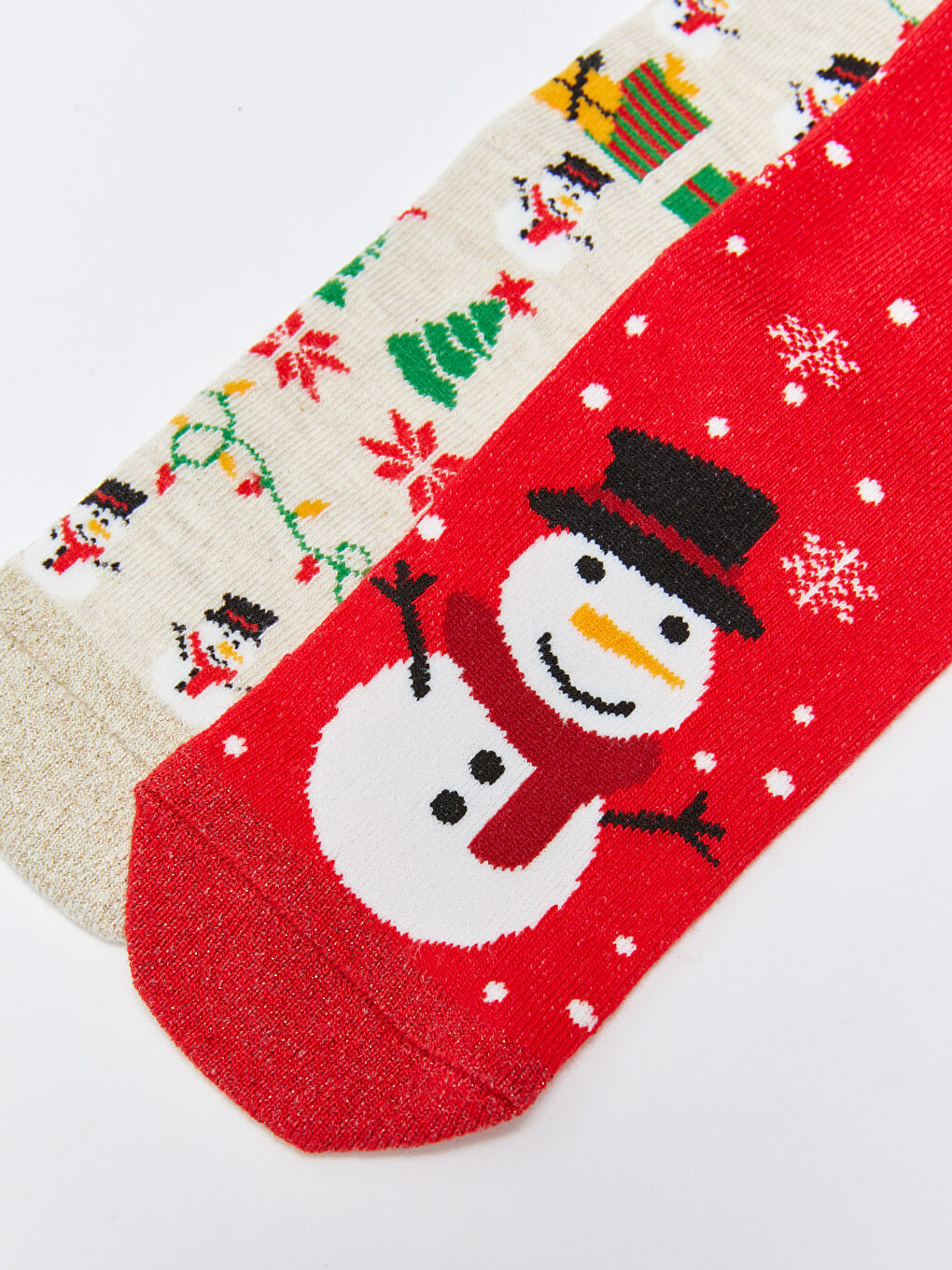 Yılbaşı Temalı Kız Çocuk Soket Çorap 2'li-3