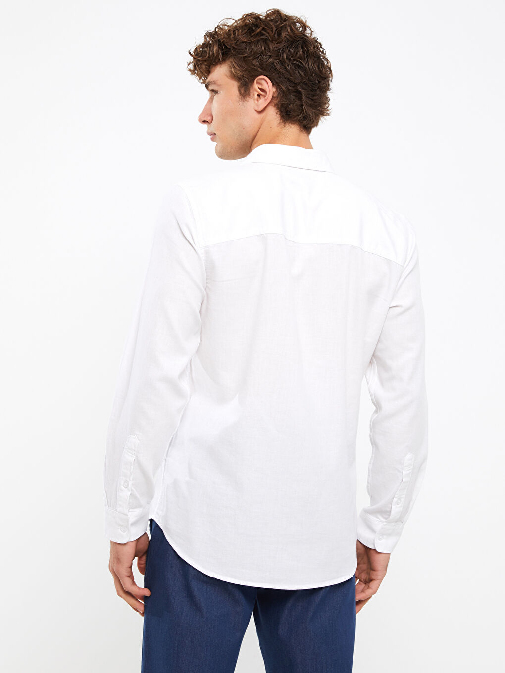 XSIDE Slim Fit Long Sleeve Gabardine Men's Shirt -W2EA36Z8-Q6K