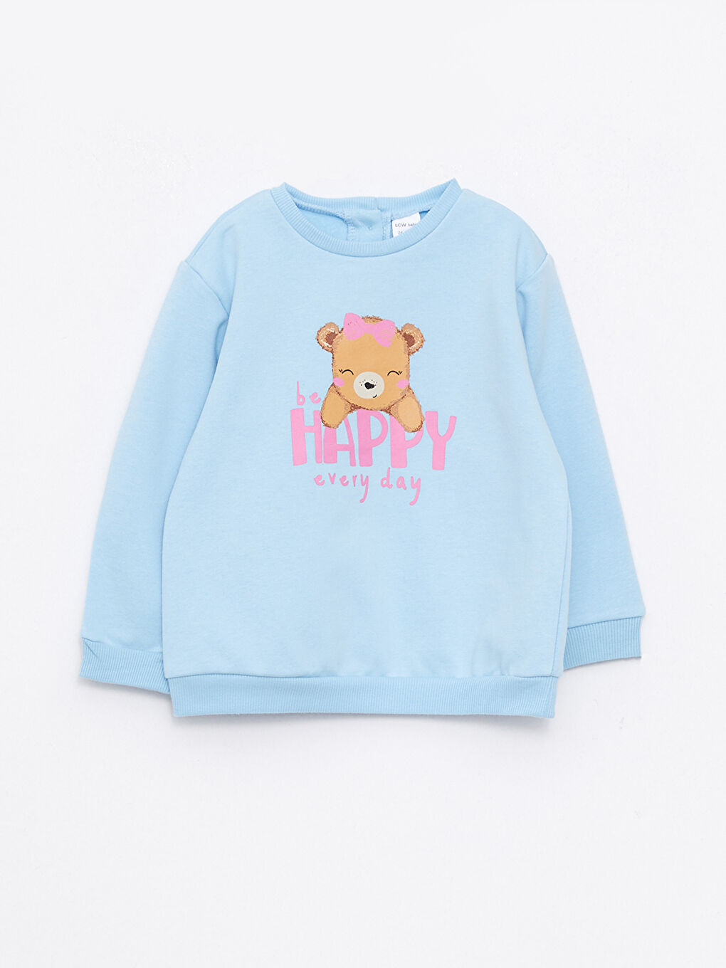 Свитшот для малышек девочек с круглым вырезом, длинным рукавом и принтом, 2 штуки-1