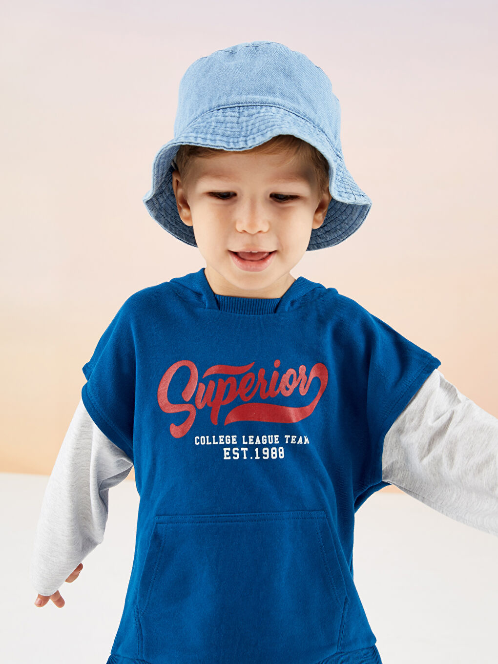LCW baby Long Sleeve Printed Baby Boy Hoodie -W2EB66Z1-HQQ
