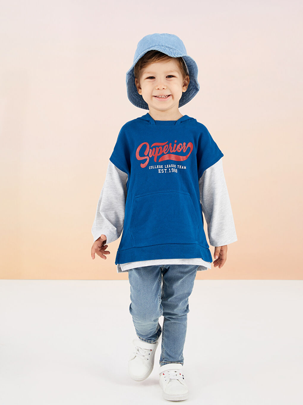 LCW baby Long Sleeve Printed Baby Boy Hoodie -W2EB66Z1-HQQ