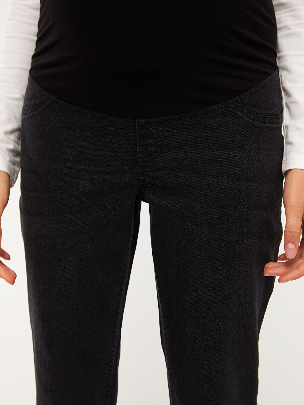 Blugi de Maternitate Slim Mom cu Panou pentru Burtă-3