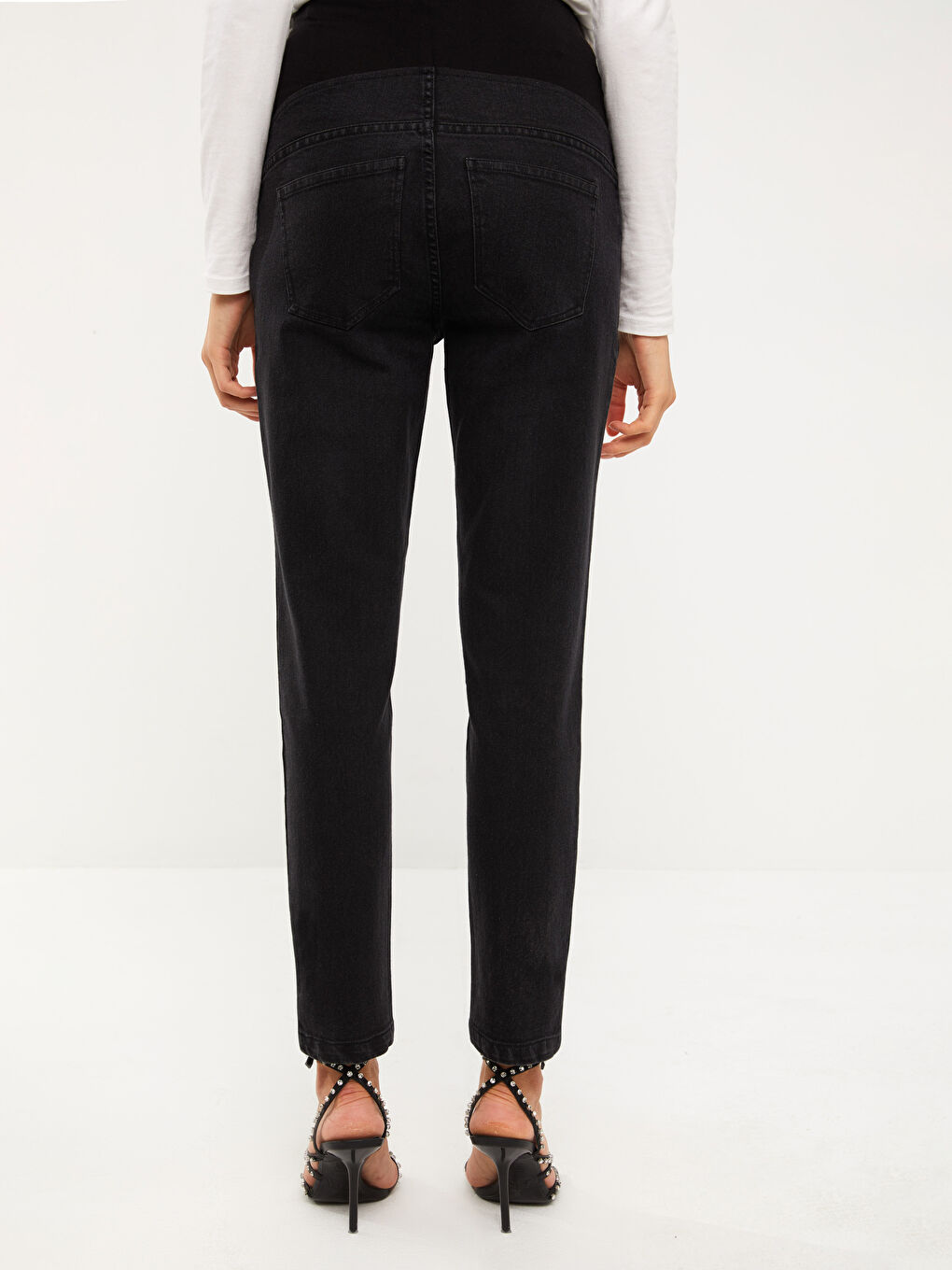 Blugi de Maternitate Slim Mom cu Panou pentru Burtă-5