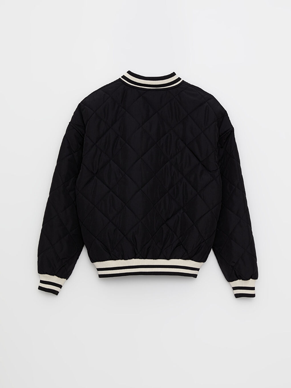 Siyah Nakışlı Uzun Kollu Kadın Kolej Ceket-7