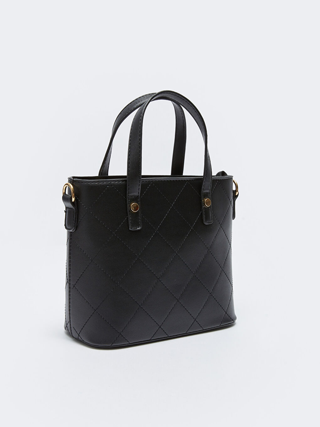 Стеганая Женская Сумка с Верхней Ручкой из Искусственной Кожи-5