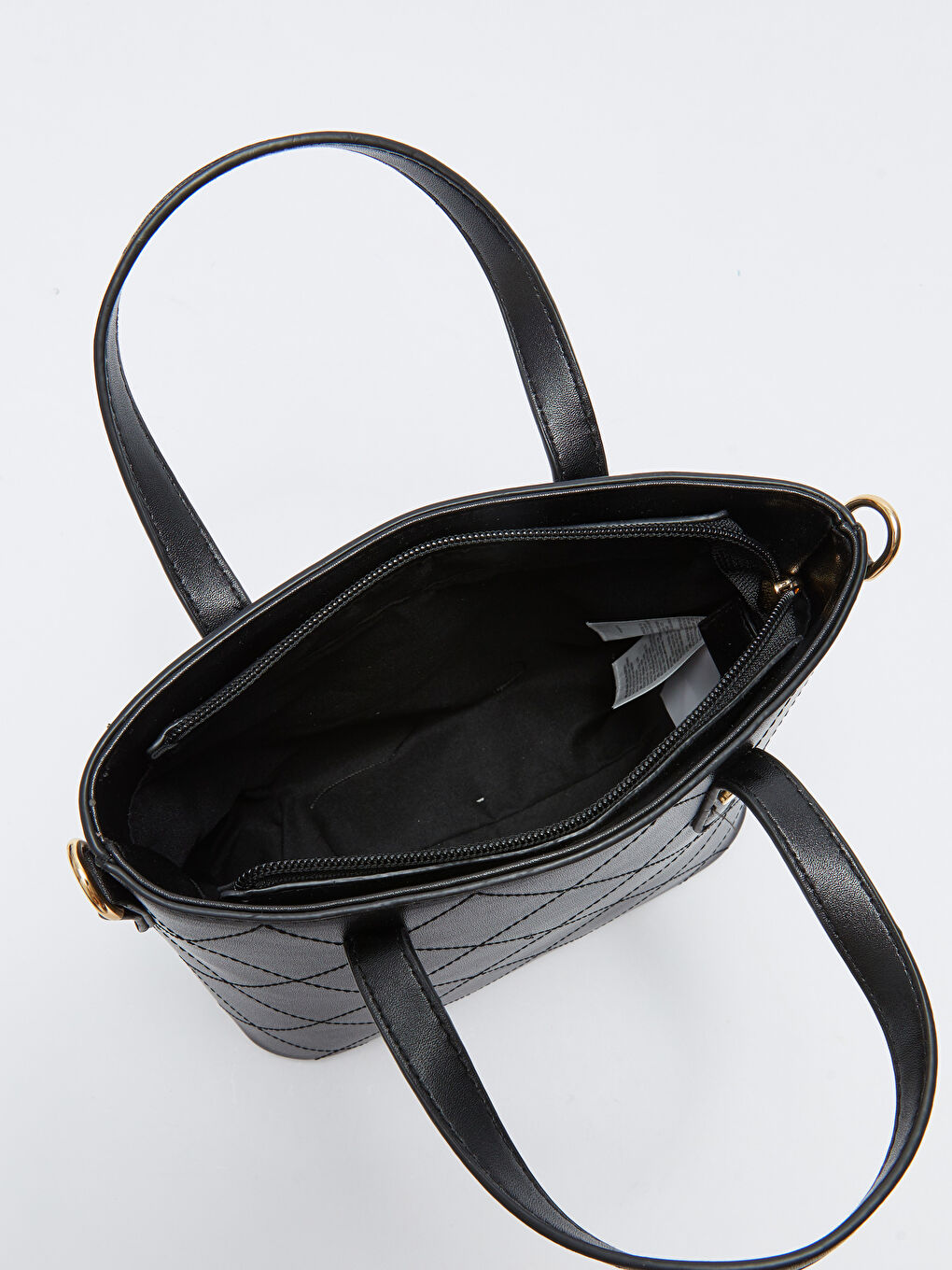 Стеганая Женская Сумка с Верхней Ручкой из Искусственной Кожи-6