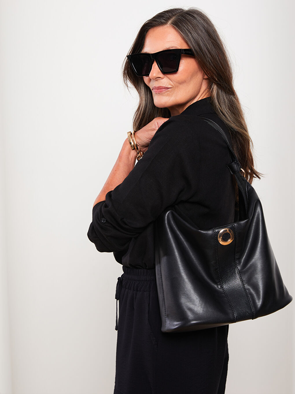 LCW ACCESSORIES Faux Leather Women’s Shoulder Bag -W2EC11Z8-HUC