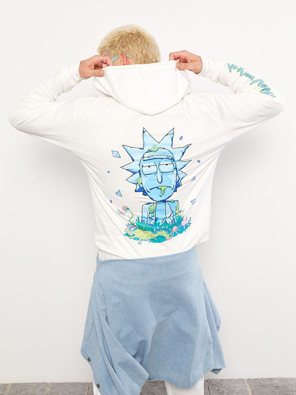 Oversize Hoodie Long Sleeve Rick and Morty Printed Men's Hoodie-1