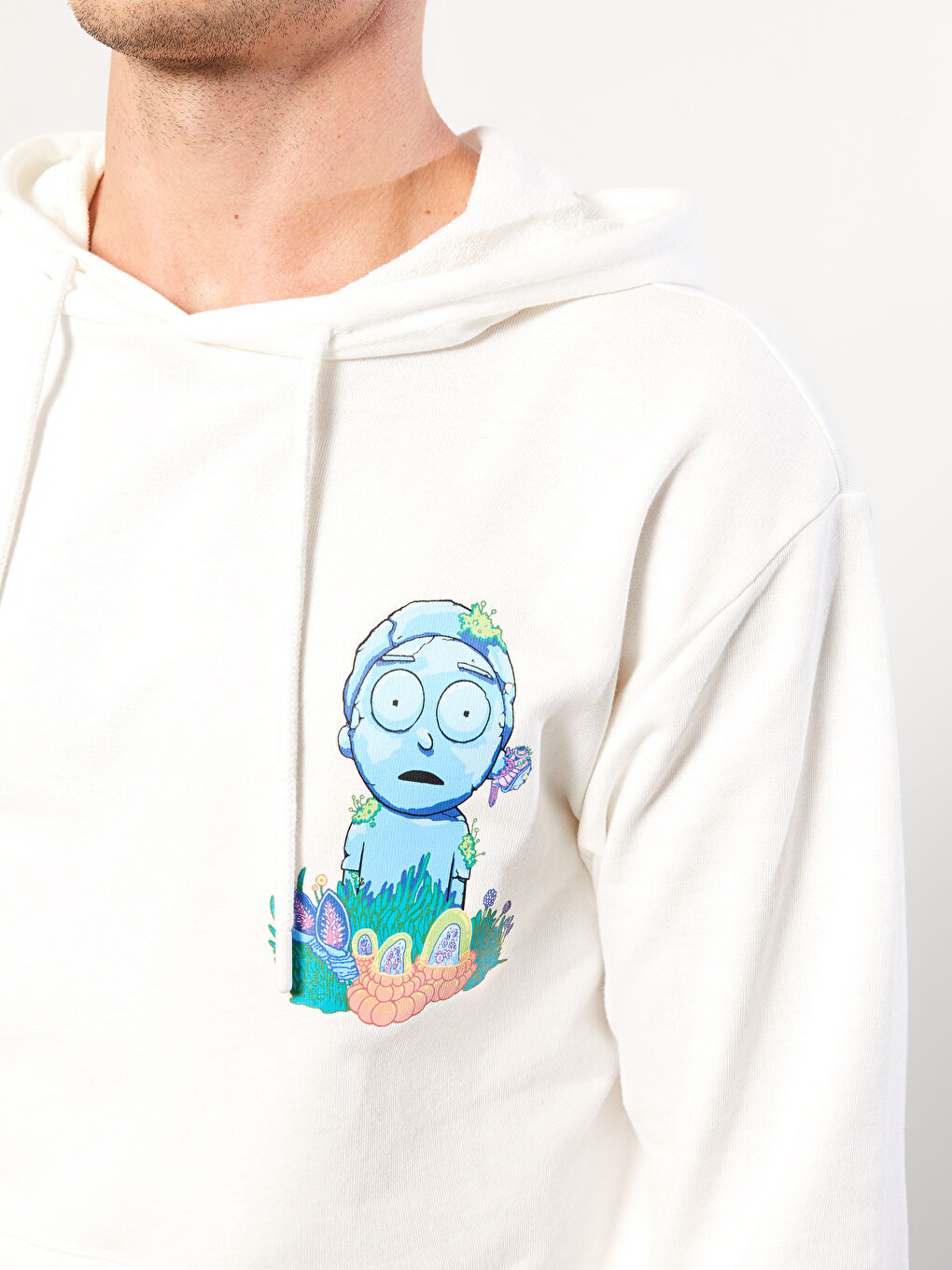 Oversize Hoodie Long Sleeve Rick and Morty Printed Men's Hoodie-4