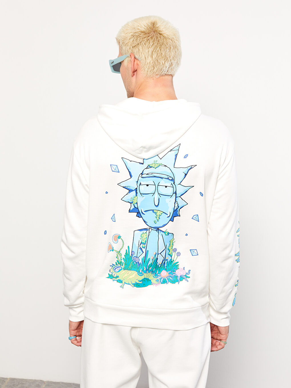 Oversize Hoodie Long Sleeve Rick and Morty Printed Men's Hoodie-5
