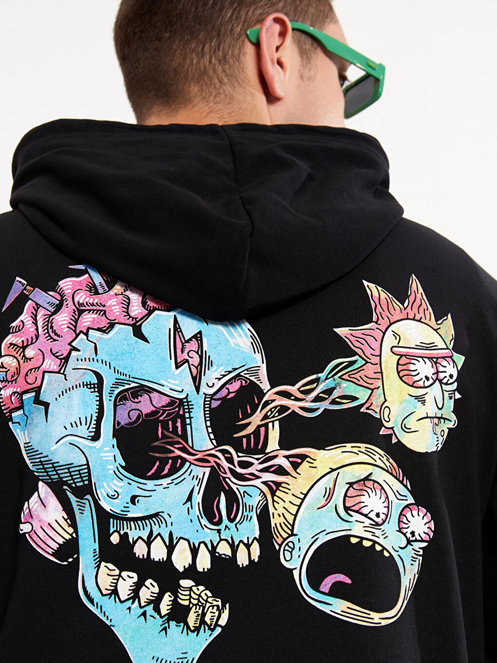 Hanorac cu Mânecă Lungă Imprimat Rick and Morty pentru Bărbați