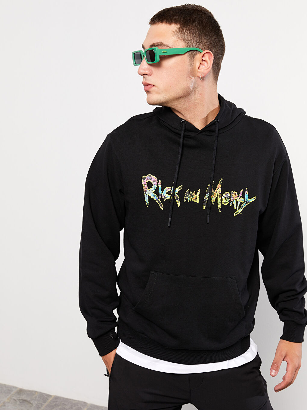 Hanorac cu Mânecă Lungă Imprimat Rick and Morty pentru Bărbați-1