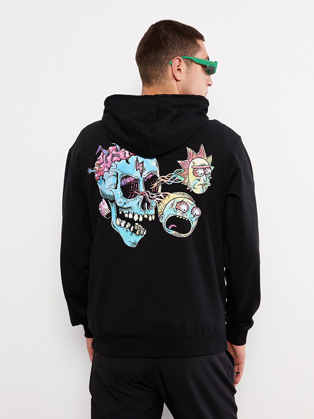 Hanorac cu Mânecă Lungă Imprimat Rick and Morty pentru Bărbați-5