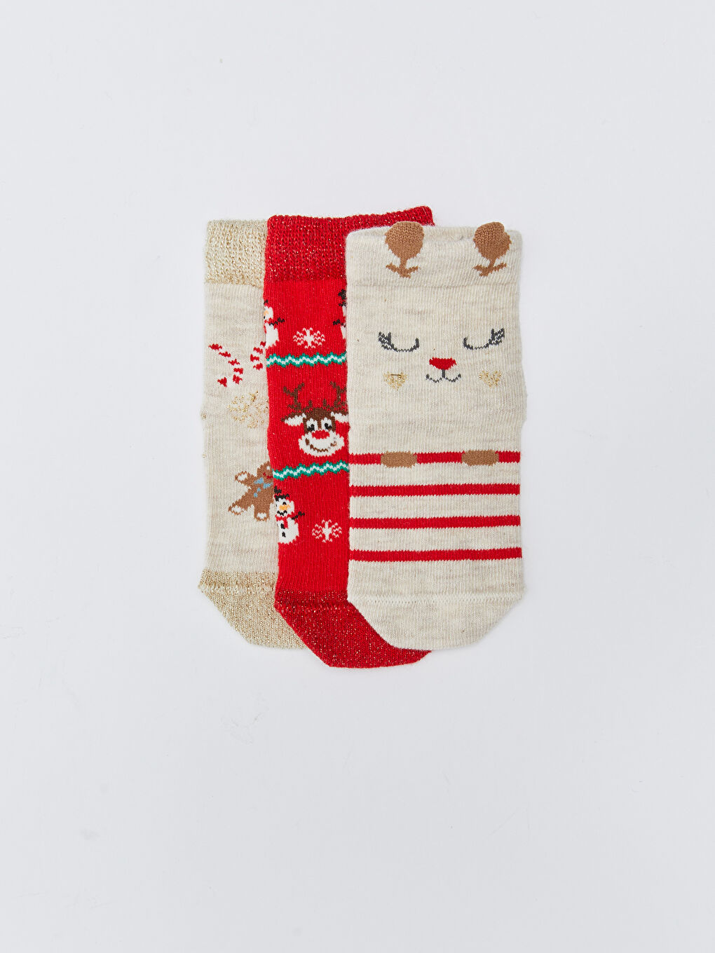 New Year Themed Baby Girls' Ankle Socks 3-pack-2