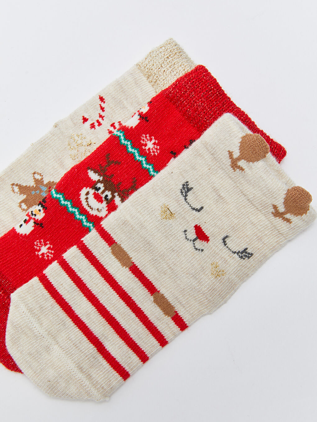 New Year Themed Baby Girls' Ankle Socks 3-pack-1