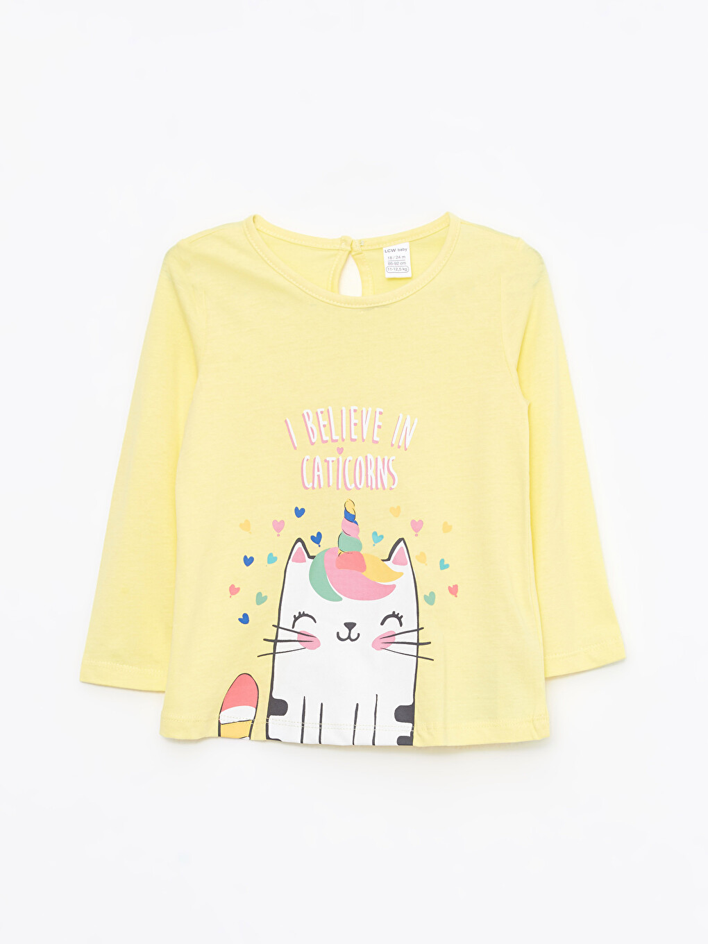 Tricou Bebeluși Fete Din Bumbac Cu Mânecă Lungă Și Guler Rotund Imprimat